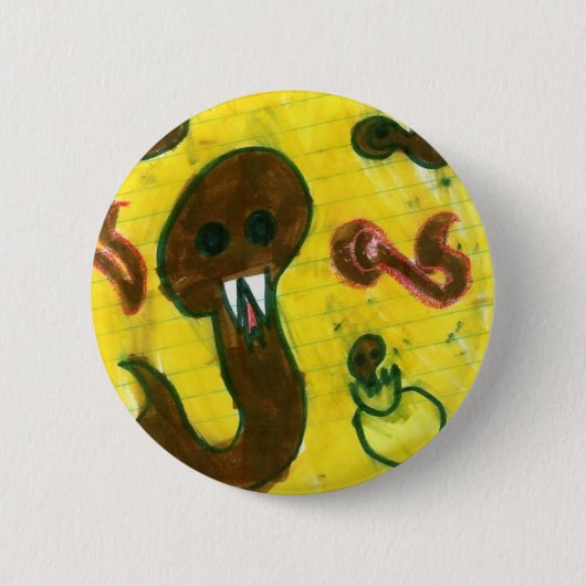 Slangen leven! ronde button 5,7 cm (Voorkant)
