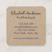 Slangen met liefde op aangepaste naam vierkante visitekaartje (Achterkant)