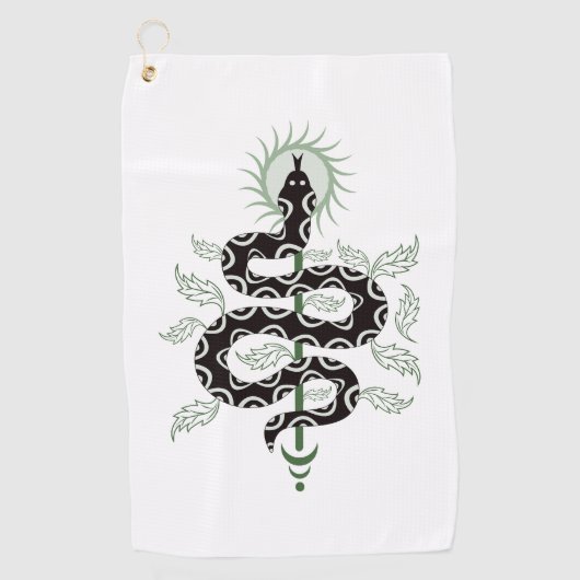 Slangen Oase Golfhanddoek (Voorkant)
