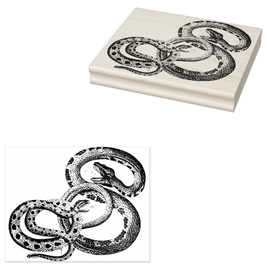 Slangen Rubber Stamp Rubberstempel (Gestempeld)