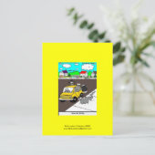 Slangen/slakken Cartoon Briefkaart "Rijden door zo (Staand voorkant)