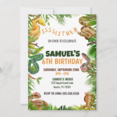 Slangen Thema Verjaardagsfeest Kaart (Voorkant)