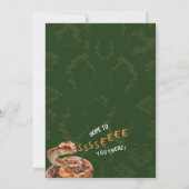 Slangen Thema Verjaardagsfeest Kaart (Achterkant)