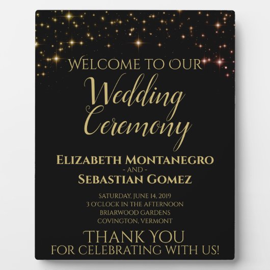 Slangen van Sparkles Wedding Welcome Plaque Fotoplaat (Voorkant)