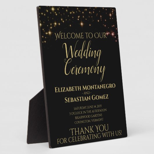 Slangen van Sparkles Wedding Welcome Plaque Fotoplaat (Zijkant)