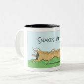 Slangen vanaf het werk tweekleurige koffiemok (Voorkant links)