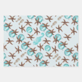 Slangen Zeeen paarden met kerstcadeautjes Inpakpapier Vel (Voorkant 3)