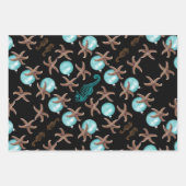 Slangen Zeeen paarden met kerstcadeautjes Inpakpapier Vel (Voorkant 2)