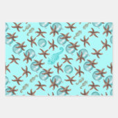 Slangen Zeeen paarden met kerstcadeautjes Inpakpapier Vel (Voorkant 3)