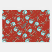 Slangen Zeeen paarden met kerstcadeautjes Inpakpapier Vel (Voorkant)