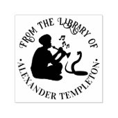 Slangenbezweerder en Cobra Ronde Bibliotheek Boekn Zelfinktende Stempel (Design)