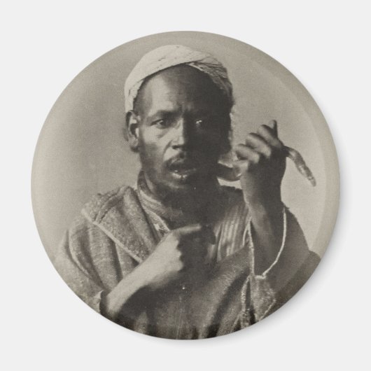 Slangenbezweerder in Tanger, Marokko, 1913 Magneet (Voorkant)