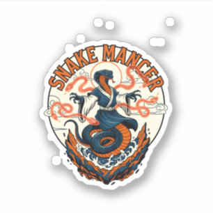 Slangenbezweerder Mystieke Cobra Fantasy Kunst Ont Sticker