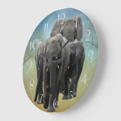 Slangend Elephant Baby Calf Grote Klok (Hoek)