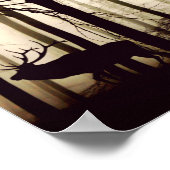 Slangend silhouet, wilde beren na poster (Hoek)