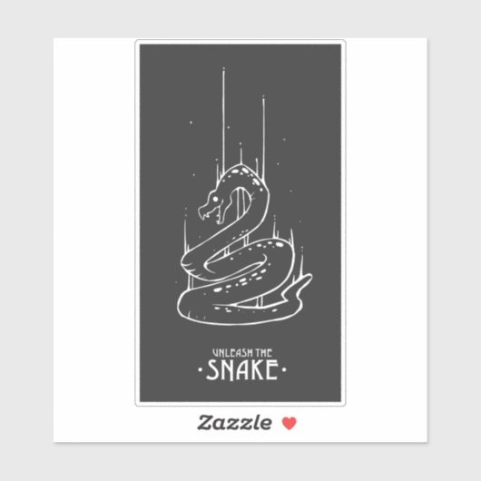 SLANGENDIERLIJN ONTKETENT DE SLANG STICKER (Vel)