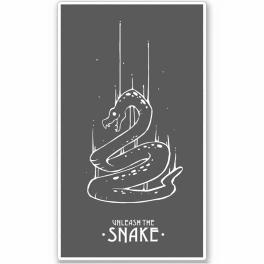 SLANGENDIERLIJN ONTKETENT DE SLANG STICKER (Voorkant)