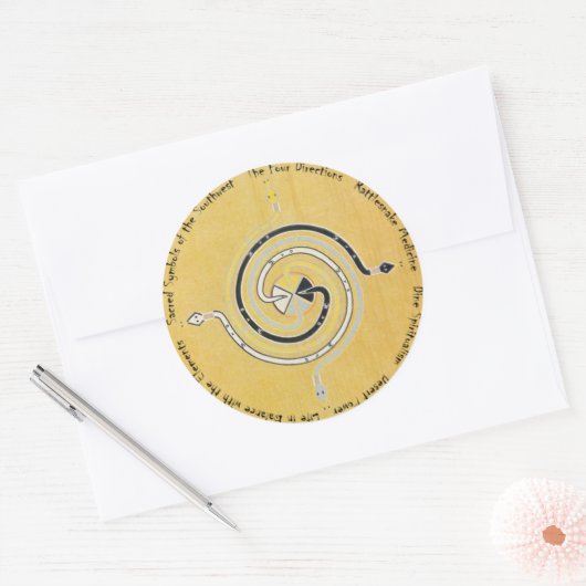 Slangengeneesmiddel 1 ronde sticker (Envelop)