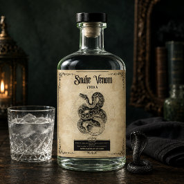Slangengif: infuseer Halloween decor met dodelijk Wijn Etiket