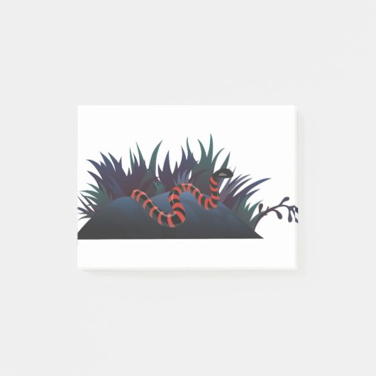slangengras rood zwart reptiel post-it® notes (Voorkant)
