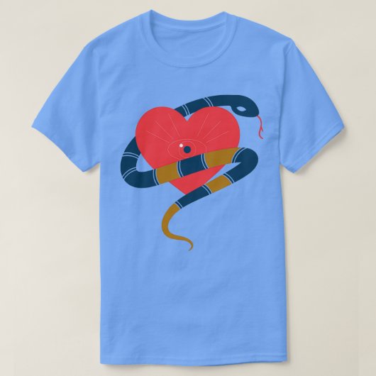 Slangenhart t-shirt (Design voorkant)
