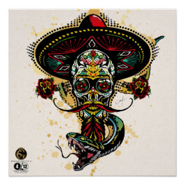 Slangenhoofd van de Mexicaanse paardenhaai Perfect Poster