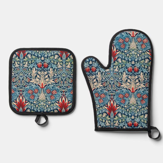 Slangenhoofd, William Morris Ovenwant & Pannenlap Set (Voorkant)