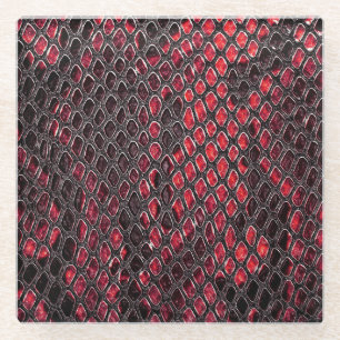 Slangenhuid: abstracte achtergrond. glazen onderzetter