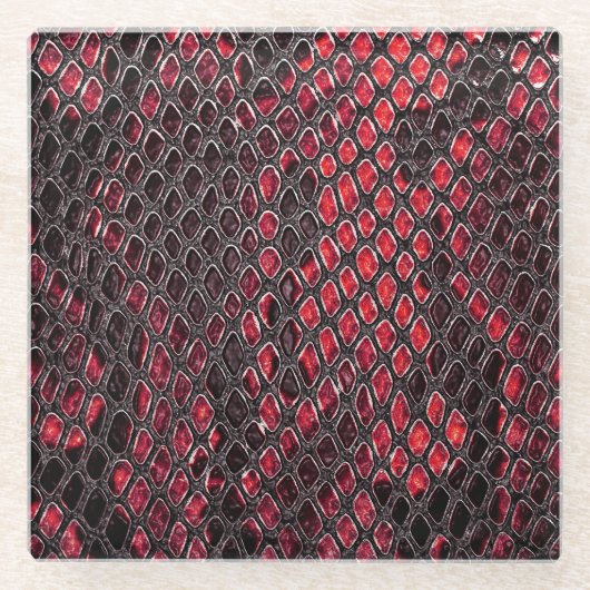 Slangenhuid: abstracte achtergrond. glazen onderzetter (Voorkant)
