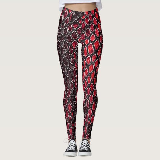 Slangenhuid: abstracte achtergrond. leggings (Voorkant)