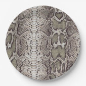 Slangenhuid Dierprint Papieren Bordje (Voorkant)