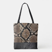 Slangenhuid en lederen monogram tote bag (Achterkant)