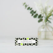 Slangenhuid Grijs Groen Mozaïek Patroon Korting Gi Mini Visitekaartje (Staand voorkant)