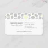 Slangenhuid Grijs Groen Mozaïek Patroon Modern Ont Visitekaartje (Achterkant)