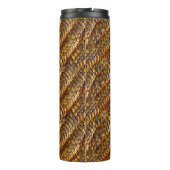 Slangenhuid groen en gouden ombre ontwerp thermosbeker (Achterkant)