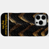 Slangenhuid: ingewikkeld zwart en goud Case-Mate iPhone case (Achterkant (horizontaal))