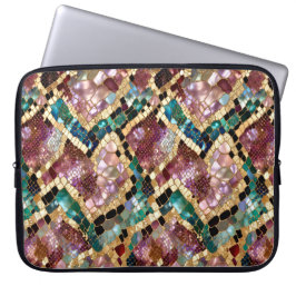 Slangenhuid Marmer Laptop Hoesje Luxe Case