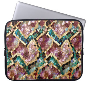 Slangenhuid Marmer Laptop Hoesje Luxe Case