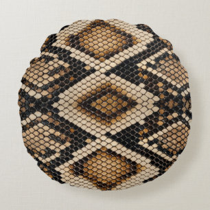 Slangenhuid Rond Kussen
