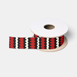 Slangenhuid, Scarlet Kingsnake Stripe Satijnen Lint
