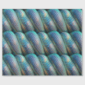 Slangenhuid violet en blauw ombre cadeaupapier (Vlak)