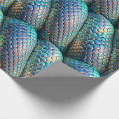 Slangenhuid violet en blauw ombre cadeaupapier (Hoek)