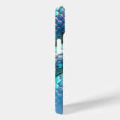 Slangenhuid violet en blauw ombre ontwerp Case-Mate iPhone case (Achterkant / Rechts)