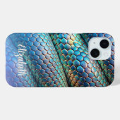 Slangenhuid violet en blauw ombre ontwerp Case-Mate iPhone case (Achterkant (horizontaal))