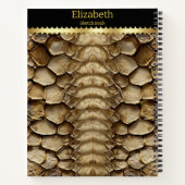 Slangenhuidpatroon detail notitieboek (Achterkant)