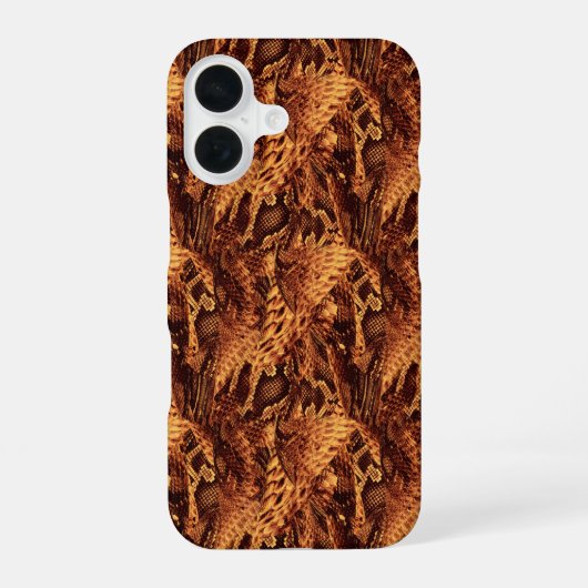 Slangenhuidpatroon iPhone 16 Hoesje (Achterkant)