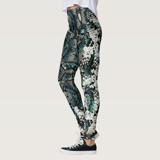Slangenhuidpatroon  leggings (Links)