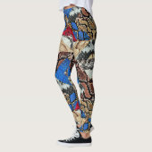 Slangenhuidpatroon leggings (Links)