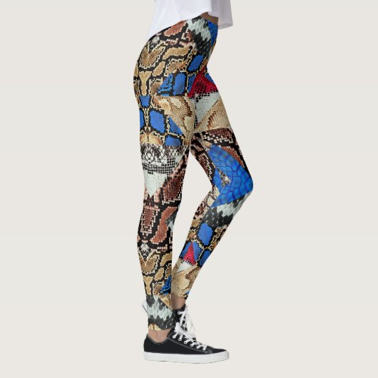 Slangenhuidpatroon leggings (Rechts)