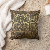 Slangenhuidprint Moderne glamour goud Kussen (Deken)